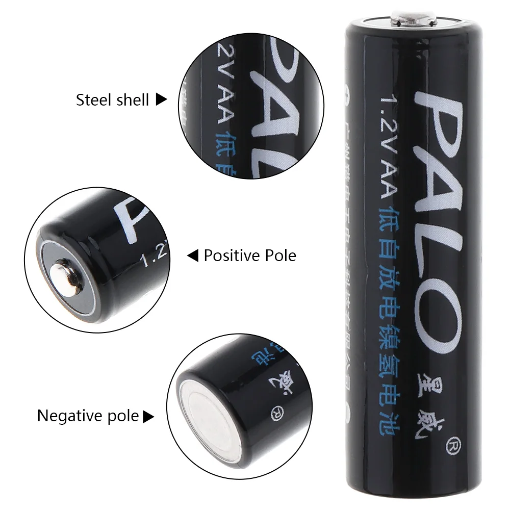 PALO KTV veltīta 24 sloti AA AAA Akumulatoru, Ātrās uzlādes izlādes Smart LCD Lādētājs+24 gab 1.2 V Ni-Mh AAA uzlādējamās baterijas Attēls 1
