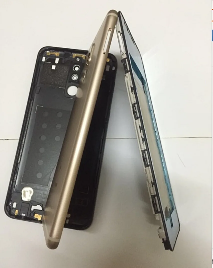 Par Huawei Maimang 6/ Mate 10 Lite Akumulatoru Atpakaļ Vāciņu Aizmugurējo Korpusa Metāla Durvis Kameru Stikla Lēcu Remonta Daļas Attēls 1