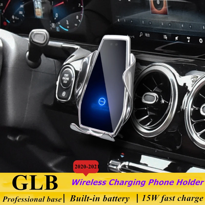Par Mercedes Benz GLB X247 2020-2021 Auto Telefona Turētājs Gaisa Ventilācijas Bezvadu Lādētāju 360 Navigācijas Turētājs GPS Atbalsts Attēls 1