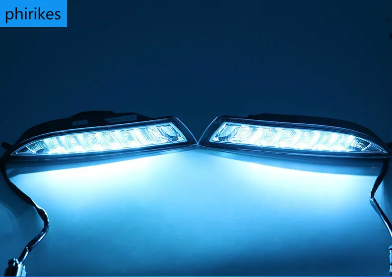 Par Volkswagen Scirocco 2008. - 2013. Gadam Dzeltens Pagrieziena Signāla Relejs Ūdensizturīgs 12V Automašīnas LED dienas gaitas lukturi Dienas Gaismas lukturi Attēls 2