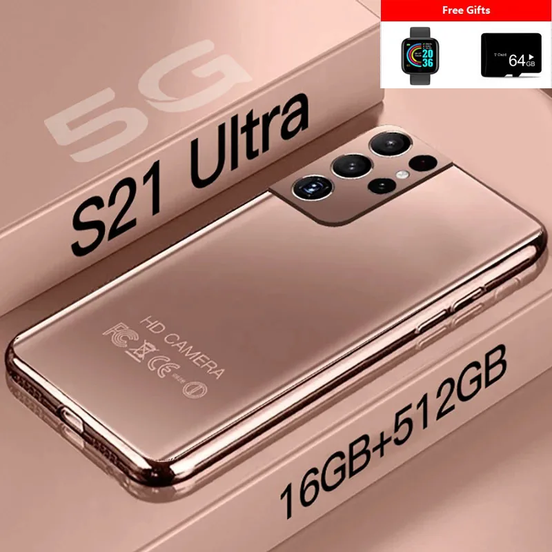 Pasaules S21 Ultra Viedtālruņu 16GB 512 GB Celular Smart Tālrunis, 5G 6.7 Collu HD Mobilo Phoens Android 10 Atbloķēt mobilo telefonu Attēls 5