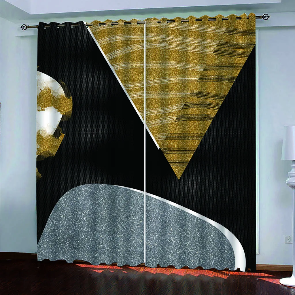 Pasūtījuma Eiropas stila Blackout logu aizkaru 3d guļamistaba, dzīvojamā istaba stereoskopiskās aizkari foto aizkari 3d Attēls 2
