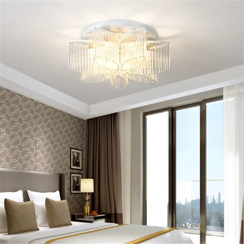 Post-modernās gaismas luksusa kristāla griestu lampas skaistas guļamistabas dzīvojamās istabas atmosfēra lampas vienkārša Eiropas 2020 