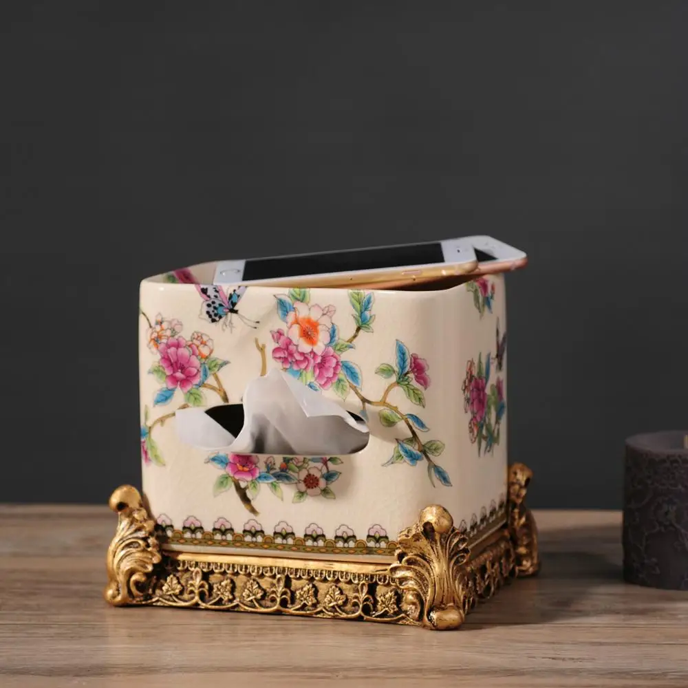 Pārdošanas Eiropas Mājas Iekārtojuma radošā keramikas daudzfunkcionāls audu kaste kaste keramikas amatniecība kāzu dekorēšana Attēls 1