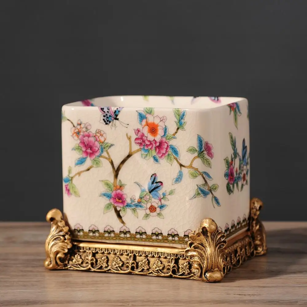 Pārdošanas Eiropas Mājas Iekārtojuma radošā keramikas daudzfunkcionāls audu kaste kaste keramikas amatniecība kāzu dekorēšana Attēls 4