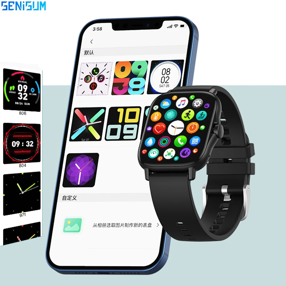 Relogio Inteligente Bluetooth Zvanu Smart Skatīties Vīrieši Mazkustīgs asinsspiediens Pedometrs Laika Reloj Mujer Par Xiaomi IOS Huawei Attēls 2