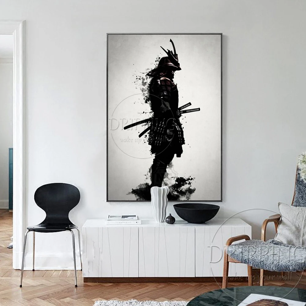 Roku apgleznoti Anotācija Samuraju Bruņas, Eļļas Glezna uz Audekla Sienas Māksla Audekls Japānas Samuraju Bruņas, Eļļas Glezna, lai Dzīvojamā Istaba Attēls 1