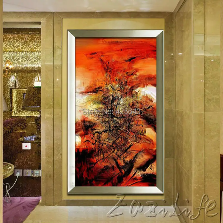 Roku Apgleznoti Audekli Eļļas Gleznas mūsdienu abstractat audekls mākslas crylic eļļas glezna abstract art sienas, attēlus dzīvojamā istaba Attēls 1