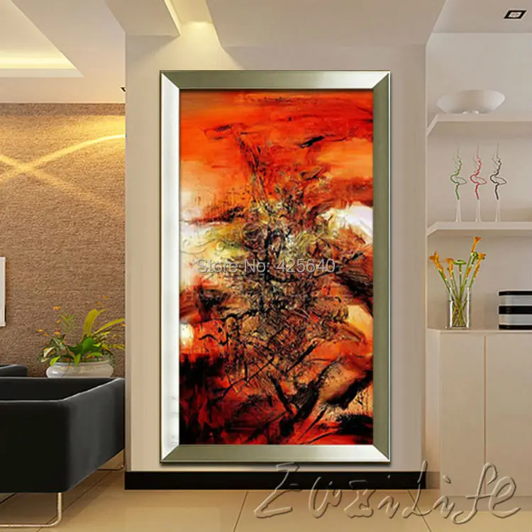 Roku Apgleznoti Audekli Eļļas Gleznas mūsdienu abstractat audekls mākslas crylic eļļas glezna abstract art sienas, attēlus dzīvojamā istaba Attēls 2