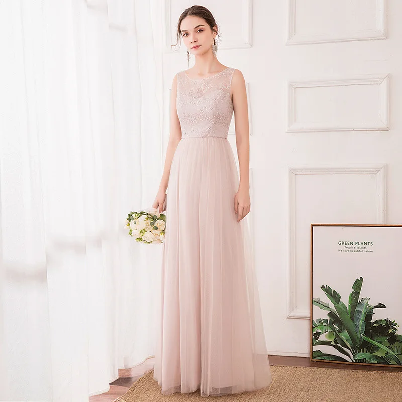 Rozā Līgavas Kleitas Mežģīņu Ilgi 2020. gadam puse, Balles kleitas, Dāvanu vestido de festa longo kāzu svinības Meitene kleita Plus Lieluma Pasūtījuma Attēls 1