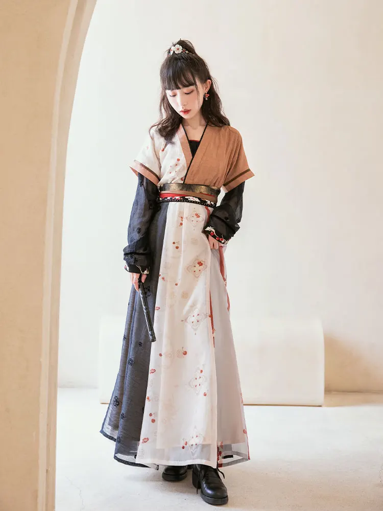 Rudens Hanfu Kleita Ķīniešu Stilā Sievietēm Ikdienas Apģērbu Uzlabota Tang Dynasty Sieviešu Apģērbu Izšūšana Apaļu Kakla Krekls DQL6211 Attēls 2