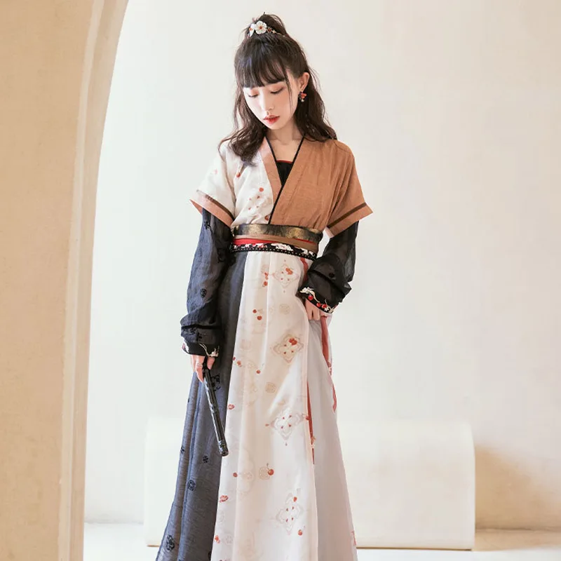 Rudens Hanfu Kleita Ķīniešu Stilā Sievietēm Ikdienas Apģērbu Uzlabota Tang Dynasty Sieviešu Apģērbu Izšūšana Apaļu Kakla Krekls DQL6211 Attēls 3