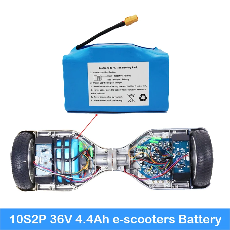 Scooter akumulators 36v 4.4 ah akumulatoru scooter 10S2P 20pcs akumulators iekšā ar PHB litija akumulators scooter forScooter 2 Riteņiem JY Attēls 2