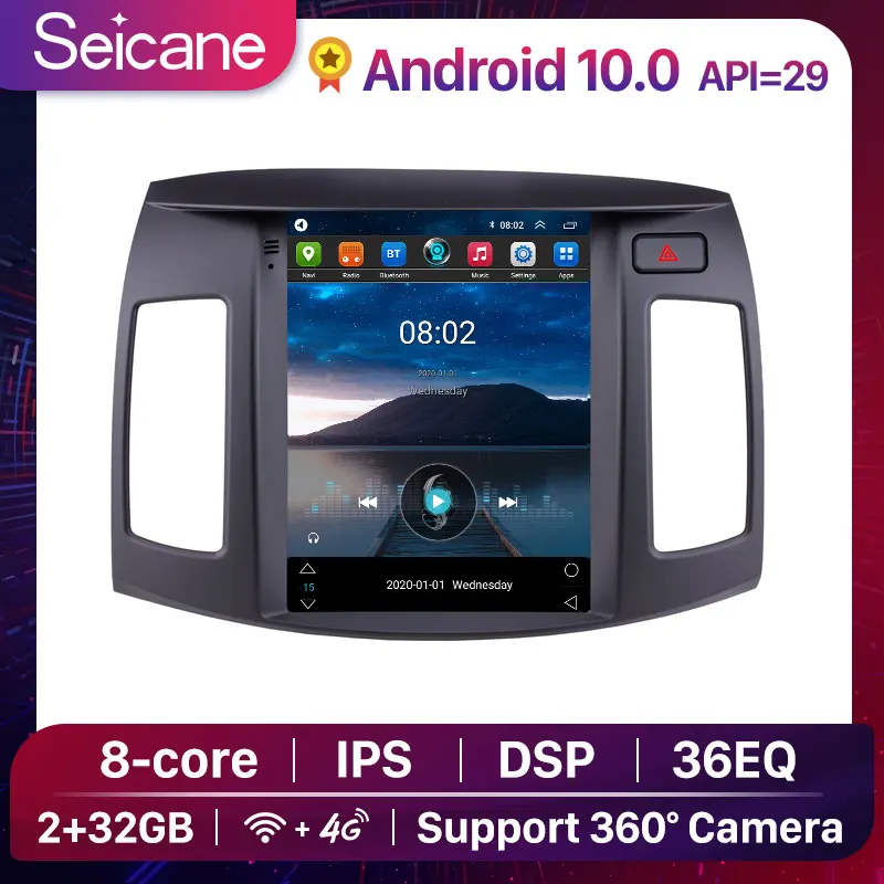 Seicane 9.7 collu Android 10.0 Auto Radio Multimediju Atskaņotājs, 2008. - 2010. gada Hyundai Elantra HD Touchscreen Stereo uztvērēju GPS dvd Attēls 3