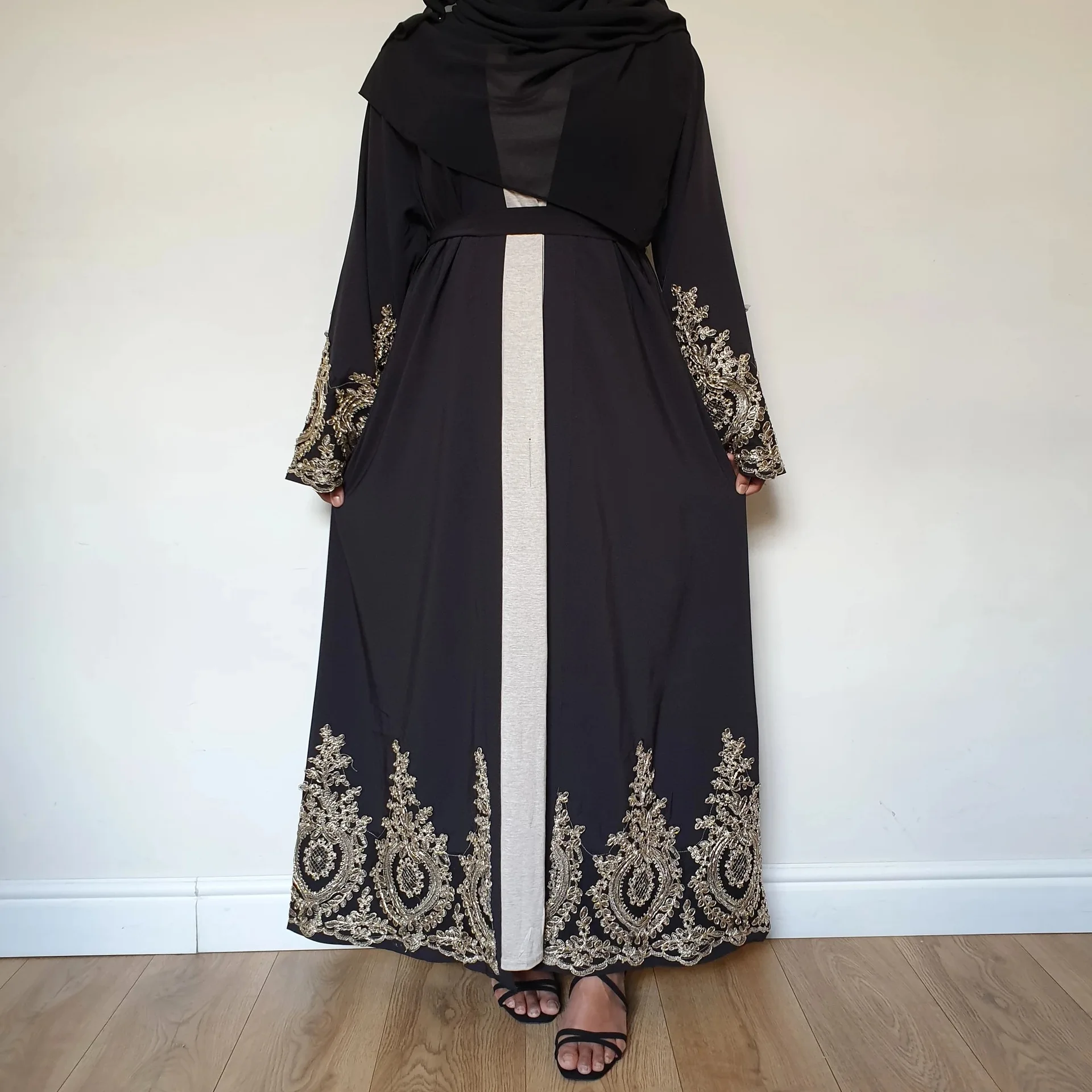 Sieviešu Drēbes Longue Femme Caftan Marokens De Saviesīgs Vakars Vestidos Eid Abaya Dubaija Turcija Kaftan Musulmaņu Kleita, Hijab Islāmu Abayas Attēls 1