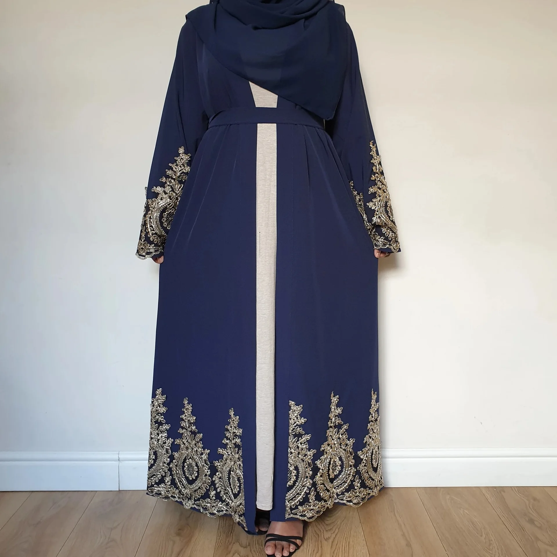 Sieviešu Drēbes Longue Femme Caftan Marokens De Saviesīgs Vakars Vestidos Eid Abaya Dubaija Turcija Kaftan Musulmaņu Kleita, Hijab Islāmu Abayas Attēls 5