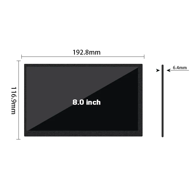 Sākotnējā 9 Collu LVDS LCD ekrāns DJ090IA01A Izšķirtspēja 1200*720 Spilgtumu 750 Kontrasts 1000:1 Attēls 1