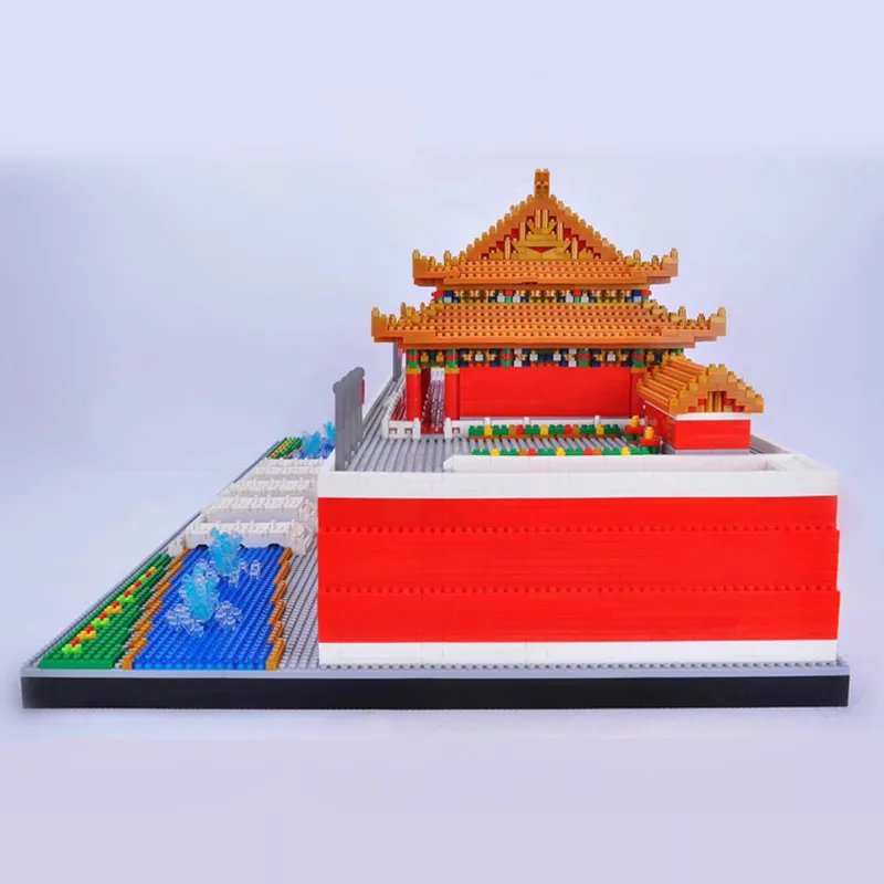 Tian'anmen Pults Celtniecības Bloki Ķīniešu Arhitektūras Beijin Imperatora Pils Modelis Mikro Dimanta Bloku Rotaļlietas Bērniem YZ100 Attēls 3