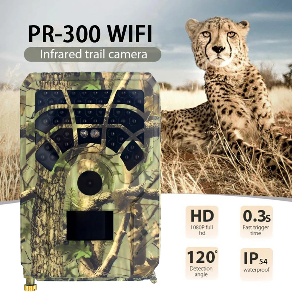 Top!-WiFi Taka Fotokameras 1080P Medību Kamera ar 120Degree Platleņķa Savvaļas Briežu Skautu Medību vai Īpašuma Drošība Attēls 4