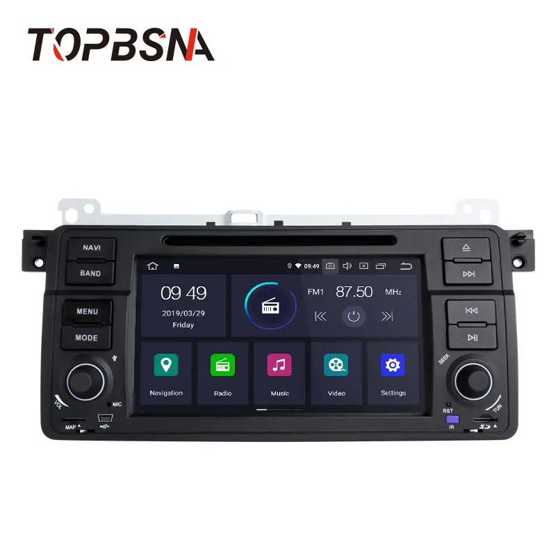TOPBSNA 1 Din Android 10 Auto DVD Atskaņotājs BMW E46 M3 318/320/325/330/335 Rover 75 GPS Navigācijas Auto Radio Stereo Headunit RDS Attēls 4