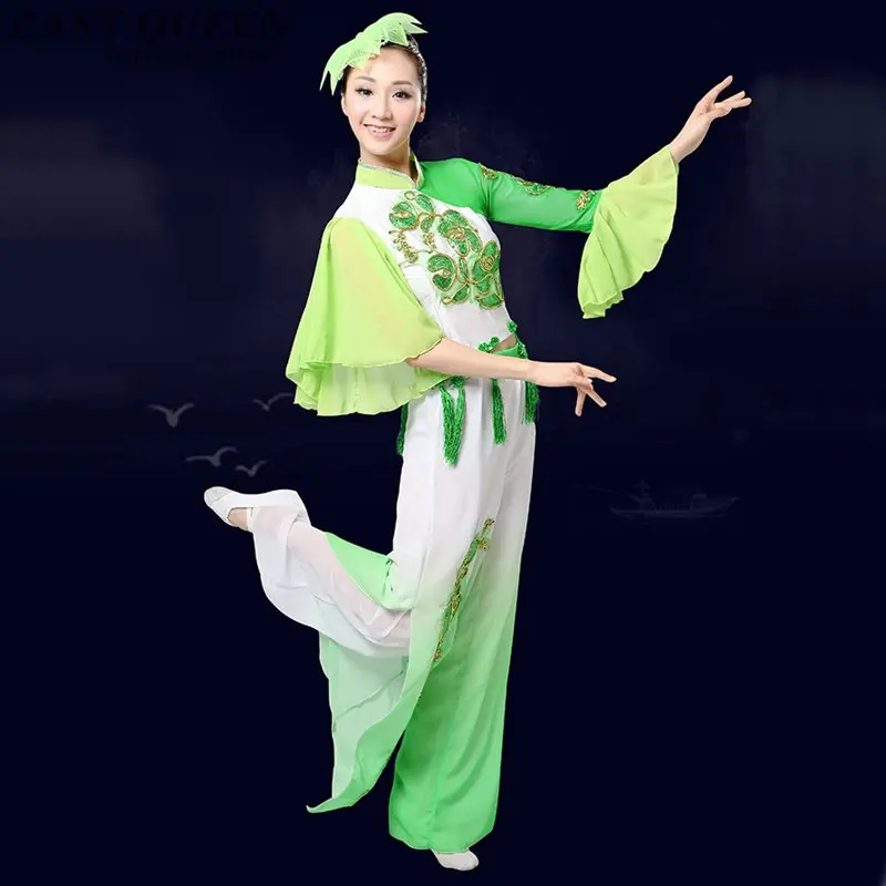 Tradicionālā Ķīniešu tautas deju tērpu sievietēm, Ķīniešu dejas apģērbu skatuves sniegumu deju kostīmu DD319 F Attēls 2