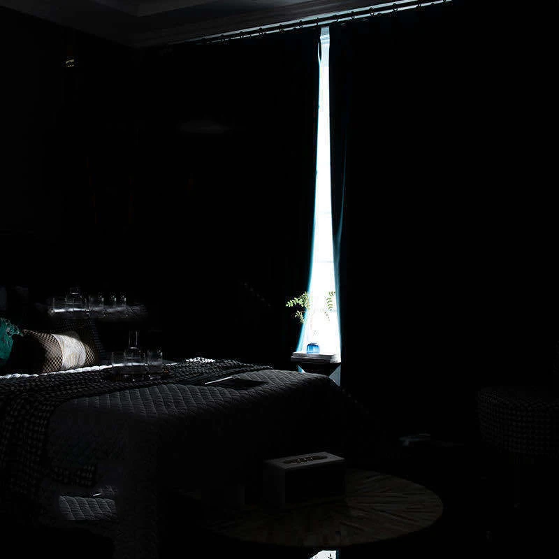 Tīrtoņa Krāsu Tumšie Aizkari Guļamistabai Izolācija Dzīvojamā Istaba Dimanta Logu Tonēšana Audums Attēls 3