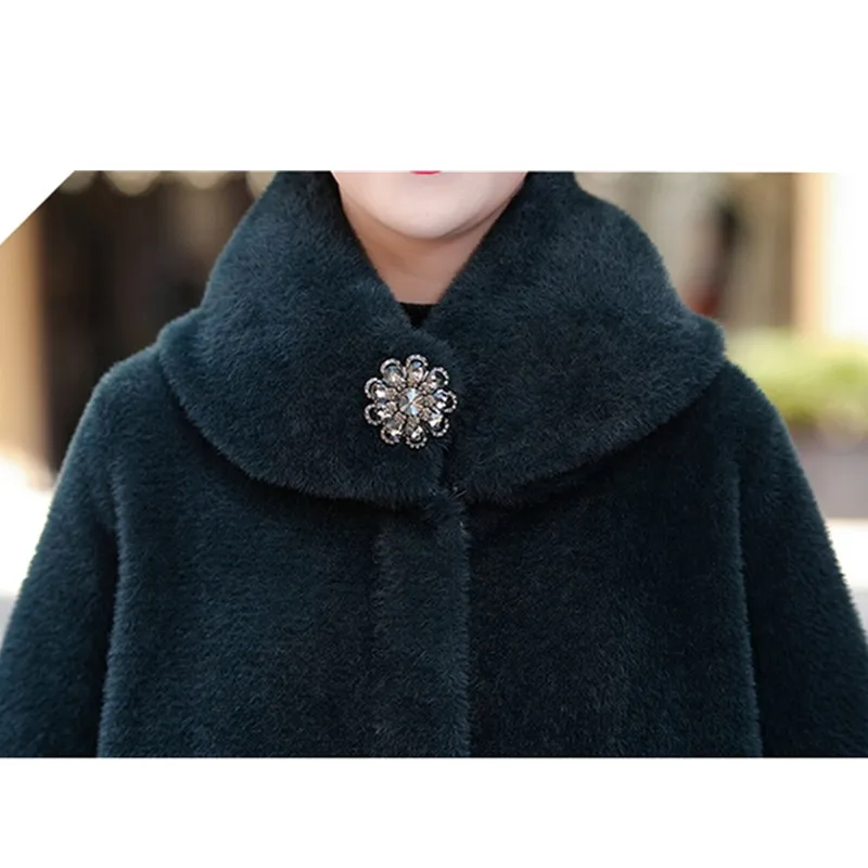 UHYTGF 5XL Plus lieluma vilnas jaka sieviešu mētelis luksusa kašmira elegants Kvalitātes Ūdeļādas Kašmira sieviešu Ziemas silta jaka sievietēm X720 Attēls 1