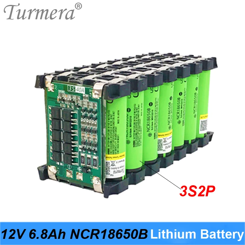 Uzlādējams litija Akumulatoru baterija 12V 6.8 Ah NCR18650B 3400mAh Šūnu Elektrisko Laivu un Nepārtraukta Strāvas Padeve 12V Turmera Attēls 1
