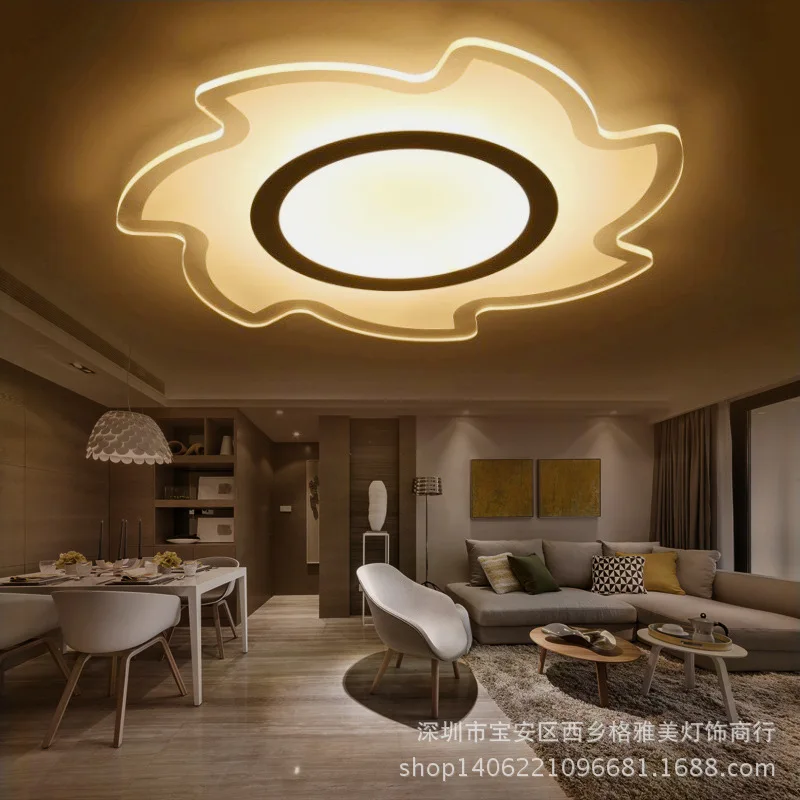 Ventilador de techo luzes de teto led panelis gaismas dzīves telpu dekorēšana home decoration E27 led griestu lampas Attēls 3