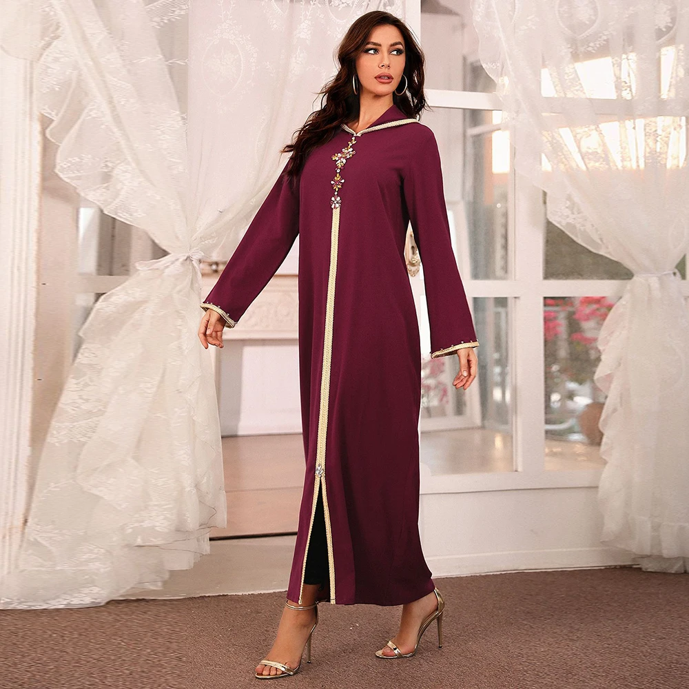 Vestido Mujer De Abaya Dubaija Turcija Musulmaņu Modes Maxi Kleita Apģērbu Āfrikas Garās Kleitas Sieviešu Drēbes Noel Djellaba Femme Attēls 3