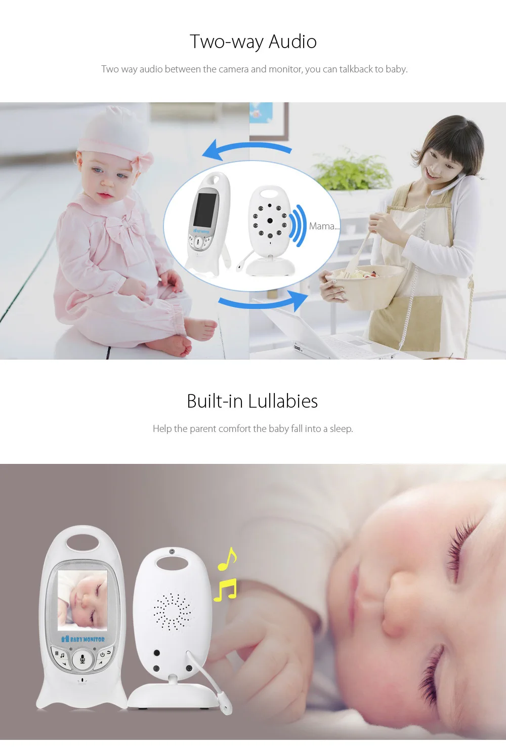Video Baby Monitor Bezvadu 2.0