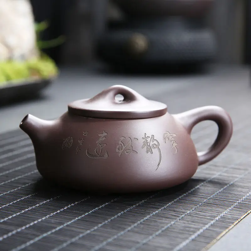 Violetā māla pods ir tikai un vienīgi roku darbs. Tas ir autentisks Xishi pot. Kung Fu tējas komplektu. Tā ir maza sadzīves tējkanna Attēls 4