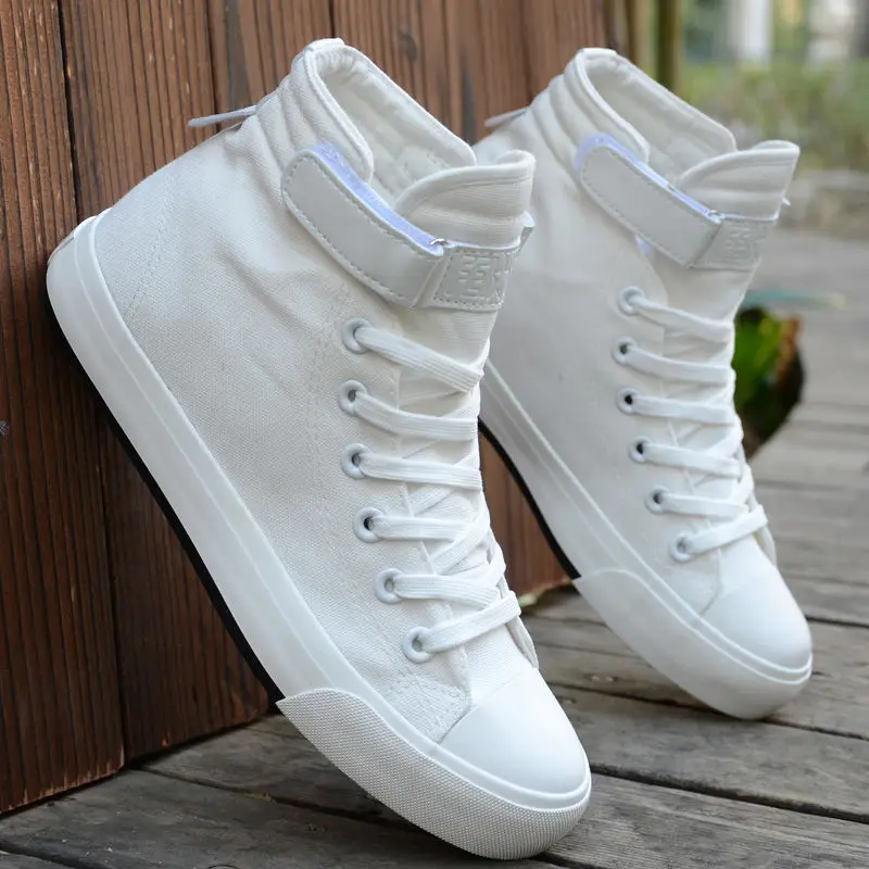 Vīriešiem kurpes Augstums Baltas audekla kurpes 2021. gada vasarā jaunu Vīriešu modes Elpojošs neslīdoša valkāt resitant Komfortu Gaismas Ikdienas apavi Attēls 5