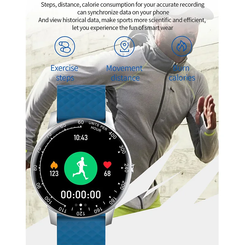 Vīriešu Sporta Pulksteņi H30 Smart Skatīties Sieviešu Pulksteņi Fitnesa Tracker Aproce Smartwatch Sieviešu rokas Pulkstenis Sirds ritma Monitors Attēls 4