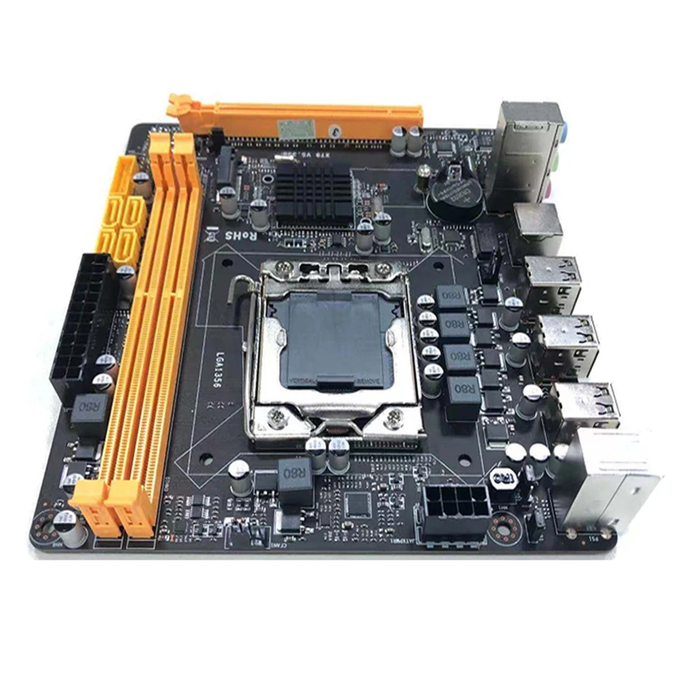 X79 Pamatplates 1356 LGA Set Komplekts Ar Xeon E5 2420 Procesoru, DDR3 ECC 2x4G/8.G ECC RAM Atmiņas NVME M. 2 Mini DTX X79-5.33 B Attēls 5