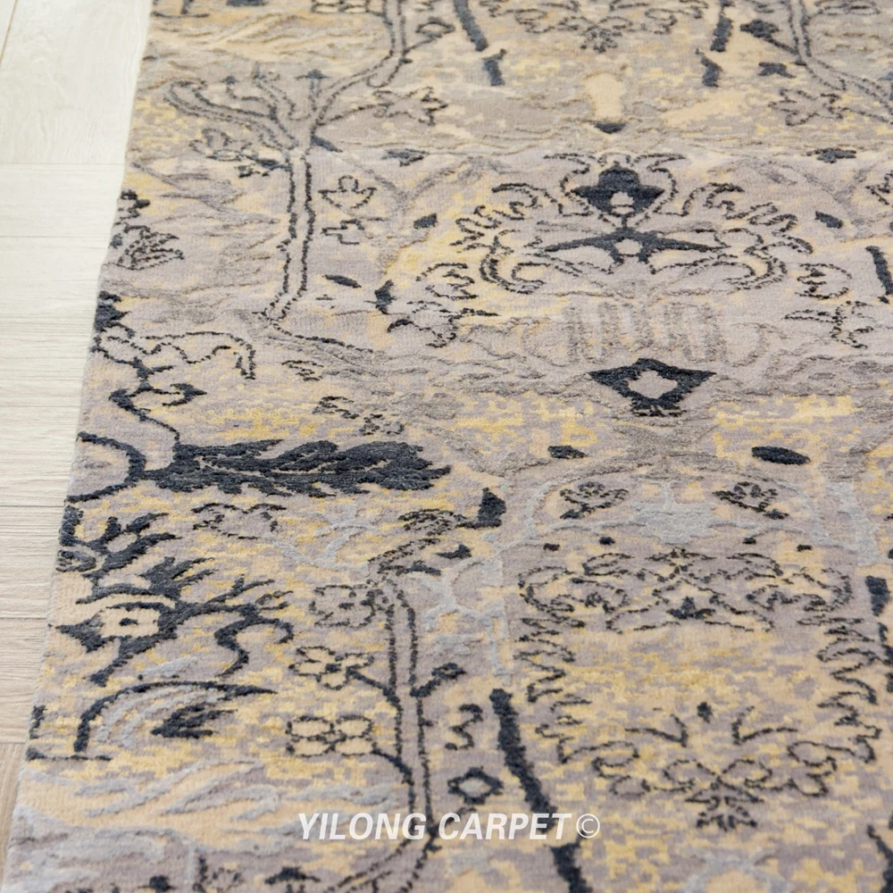 Yilong 2.7'x10' Cilšu Dizainu rokām mezgloti vilnas paklāji Sloksnes paklāju Runner (YLRugP2171) Attēls 3