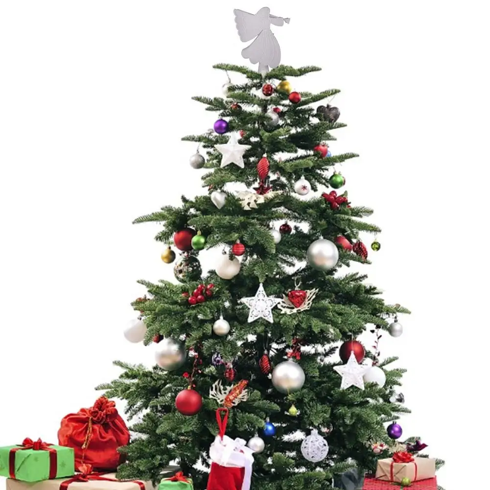 Ziemassvētku Eglīte Cilindrs Mirdzums Apgaismoja Eņģelis Treetop Par Ziemassvētku Eglītes Rotājumi Ziemassvētku Eglītes Eņģelis Cilindrs Apgaismota Ar Ro Attēls 2
