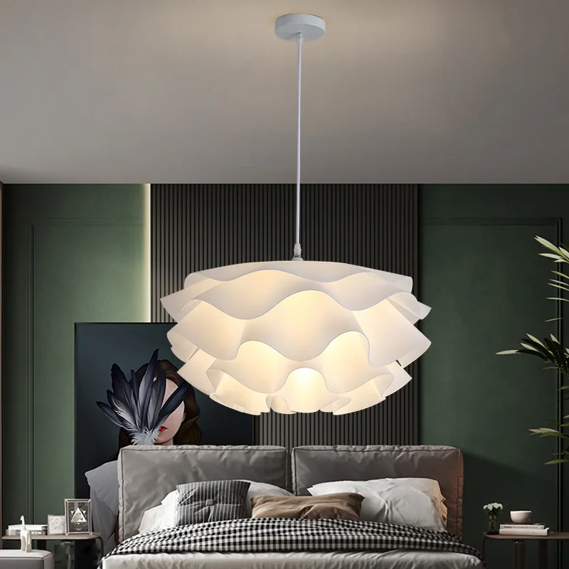 Ziemeļvalstu guļamistaba kulons lampu radošā ēdamistaba dzīvojamā istaba lampas puķu veida telpu dekorēšana lampas LED lampas Attēls 1