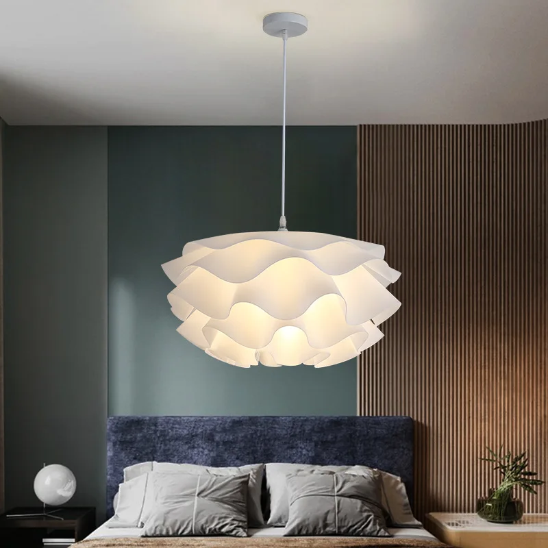 Ziemeļvalstu guļamistaba kulons lampu radošā ēdamistaba dzīvojamā istaba lampas puķu veida telpu dekorēšana lampas LED lampas Attēls 3