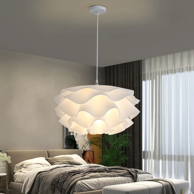 Ziemeļvalstu guļamistaba kulons lampu radošā ēdamistaba dzīvojamā istaba lampas puķu veida telpu dekorēšana lampas LED lampas Attēls 4