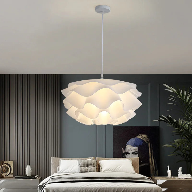 Ziemeļvalstu guļamistaba kulons lampu radošā ēdamistaba dzīvojamā istaba lampas puķu veida telpu dekorēšana lampas LED lampas Attēls 5