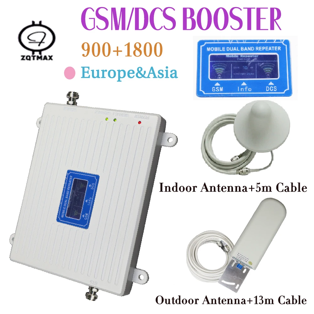 ZQTMAX viedtālrunis signāla pastiprinātājs 2g 4g LTE Datu signāla pastiprinātājs, gsm, dcs atkārtotājs ar antenu piederumi Attēls 1