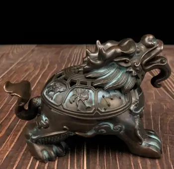 Ķīna seiko pūķis bruņurupucis Vīraks degļu amatniecības statuja