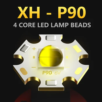 Led xhp90.2 spēcīgākajiem lukturīti 8-core usb lādējamu lāpu zoomable 26650 self-defense puses lampas kempingiem medības pirkt \ LED Apgaismojums ~ www.xenydancestudio.lv 11