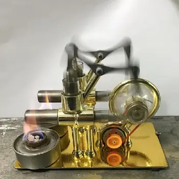 Γ-veids viena cilindra stirling motors ģeneratora modeli, zinātne eksperiments ir izglītības rotaļlieta ar led diožu un sīpolu - zelta pirkt \ Modeļa Veidošana ~ www.xenydancestudio.lv 11
