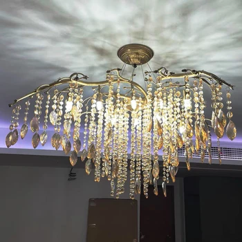 Lielas kristāla lustras 5 gredzenu spīdumi lampas ēdināšanas telpa, dzīvojamā istaba led kvadrātveida kristāla lustras apgaismojums spīdumi pirkt \ Griestu Lampas & Fans ~ www.xenydancestudio.lv 11