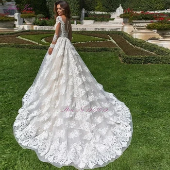 Krāšņs mirdzoša kāzu kleitas 2021 mīļotā ielocēm līniju tīrīšana vilcienu dārza kāzu kleitas vestidos de noiva plus lieluma pirkt \ Kāzas & Notikumi ~ www.xenydancestudio.lv 11