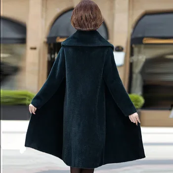UHYTGF 5XL Plus lieluma vilnas jaka sieviešu mētelis luksusa kašmira elegants Kvalitātes Ūdeļādas Kašmira sieviešu Ziemas silta jaka sievietēm X720