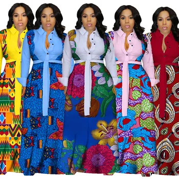 Āfrikas kleitas sievietēm ir 2021. jaunu un seksīgu āfrikas sievietēm ar garām piedurknēm drukāšanas gara kleita āfrikas drēbes sievietēm pirkt \ Tradicionālo & Kultūras Valkā ~ www.xenydancestudio.lv 11