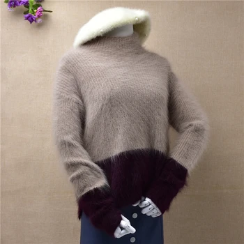 Shuchan sieviešu ziemas džemperis 2018 bieza ziemas svītrainu džemperi augstu uzrullētu apkakli džemperis adīšanas kašmira adīta rozā tops pirkt \ Jakas ~ www.xenydancestudio.lv 11